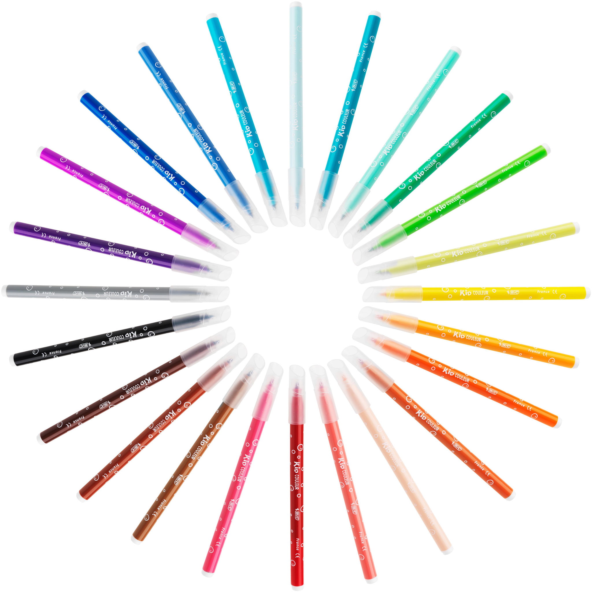 Voir la diapositive 2 : BIC Etui de 24 feutres de coloriage pointe moyenne KID COULEUR 
