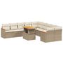 Voir la diapositive 2 : VIDAXL Salon de jardin 11 pcs avec coussins beige resine tressee