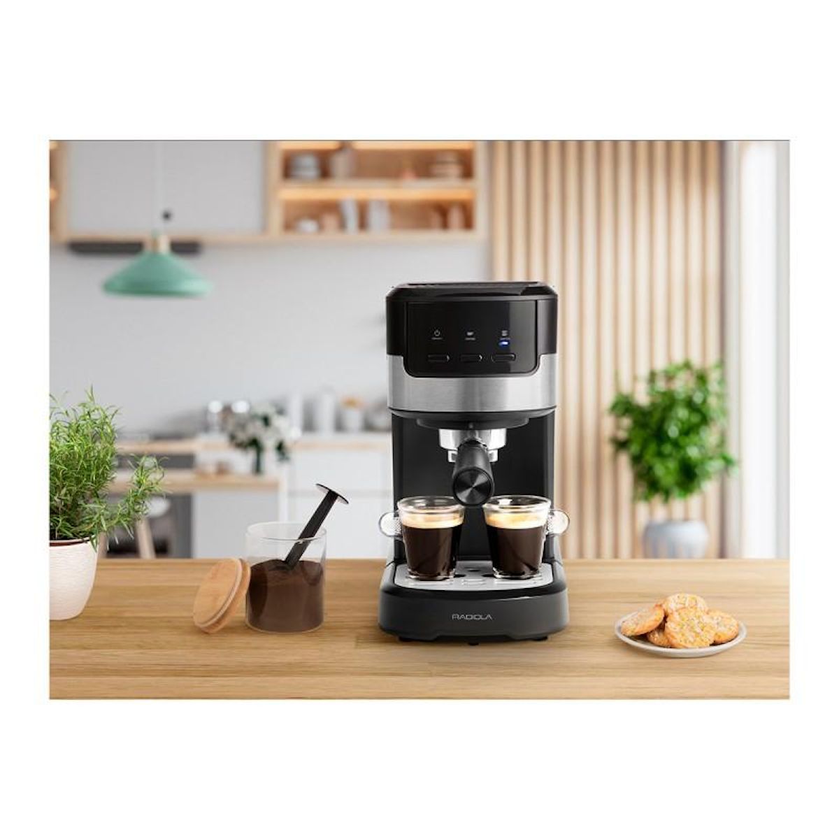 RADIOLA Radiola - Raes2315bx - Noir/inox - Machine Expresso 2 Tasses - 15 Bars - Réservoir 1,25l