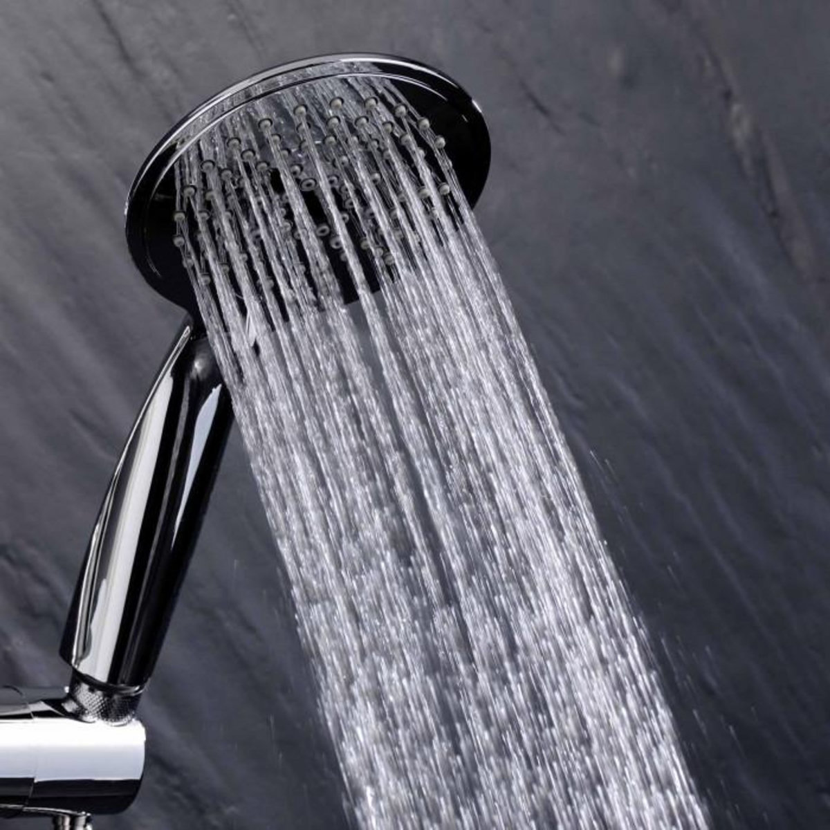 Paris Prix Ensemble Barre de Douche & Pommeau  5 Positions  24cm Argent