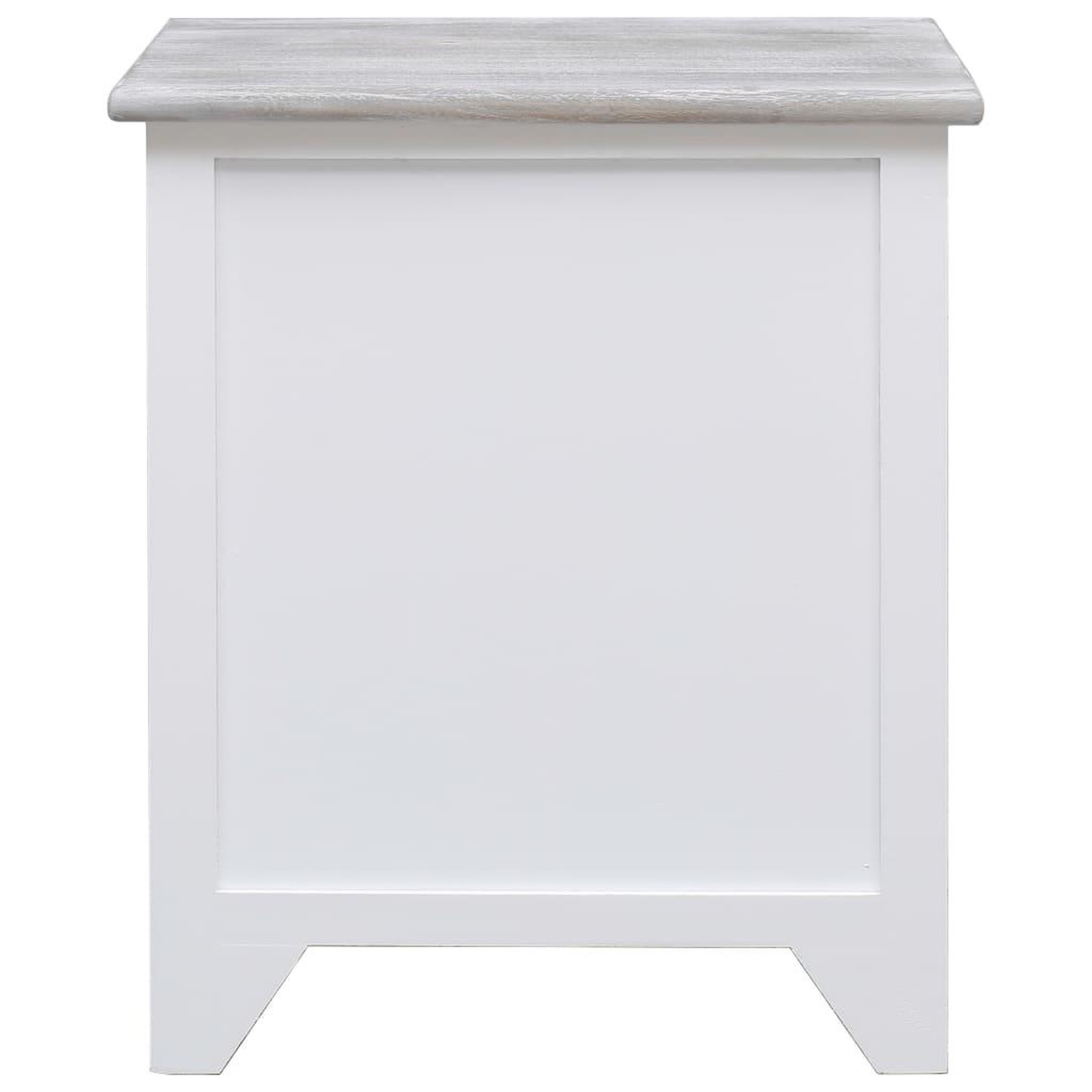 Voir la diapositive 5 : VIDAXL Tables de chevet 2 pcs Blanc 38x28x45 cm Bois de Paulownia