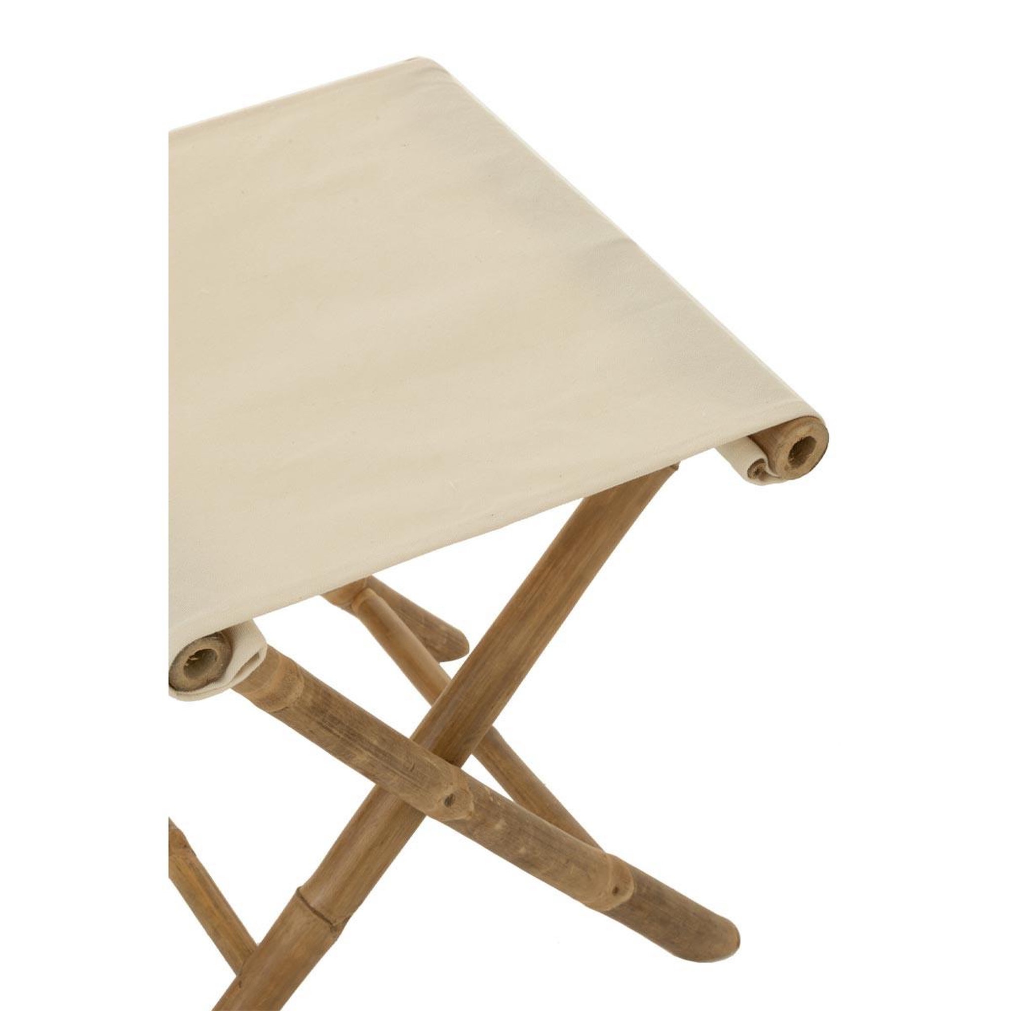 Voir la diapositive 4 : J-LINE Tabouret pliable bambou  stool  42cm naturel