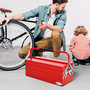 Voir la diapositive 2 : HOMCOM HOMCOM Boite à outils métallique - coffret à outils - caisse à outils 3 niveaux 5 plateaux rétractables - tôle acier rouge