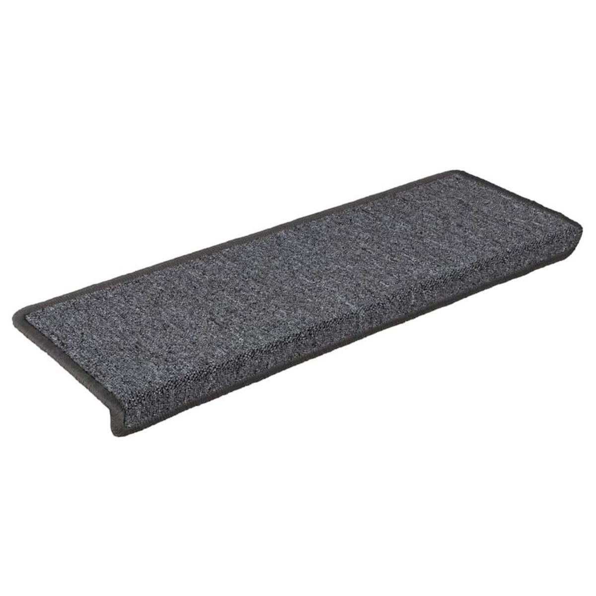 VIDAXL Tapis d'escalier 30 pcs 65x21x4 cm gris et noir