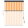 Voir la diapositive 3 : VIDAXL Store roulant d'exterieur 120x250 cm Blanc et orange
