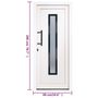 Voir la diapositive 6 : VIDAXL Porte d'entree Blanc 88x200 cm PVC