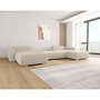Voir la diapositive 3 : BEST MOBILIER Gabriel - canapé panoramique en u 7 places convertible avec coffre en tissu texturé