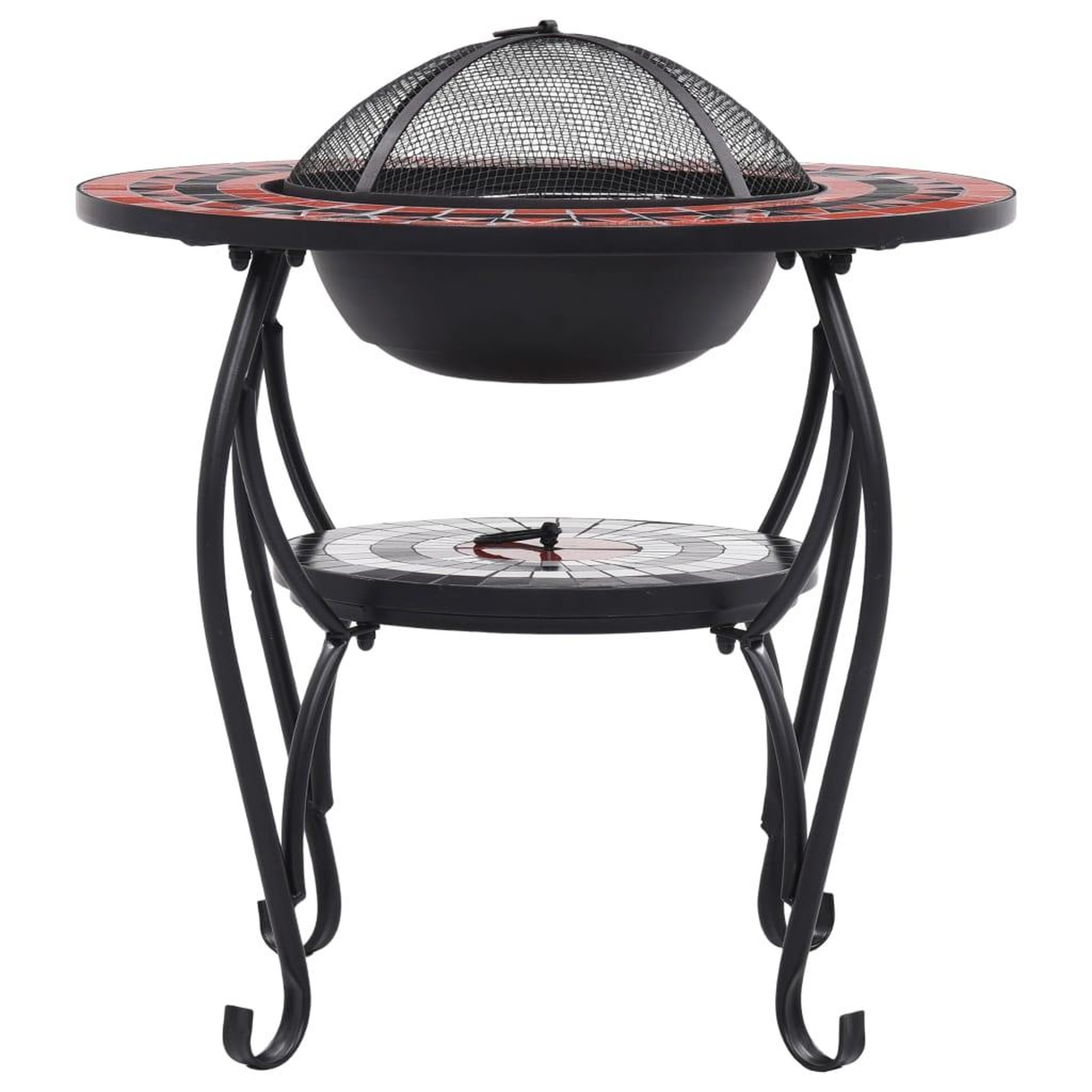 Voir la diapositive 4 : VIDAXL Table de foyer mosaïque Terre cuite et blanc 68 cm Ceramique