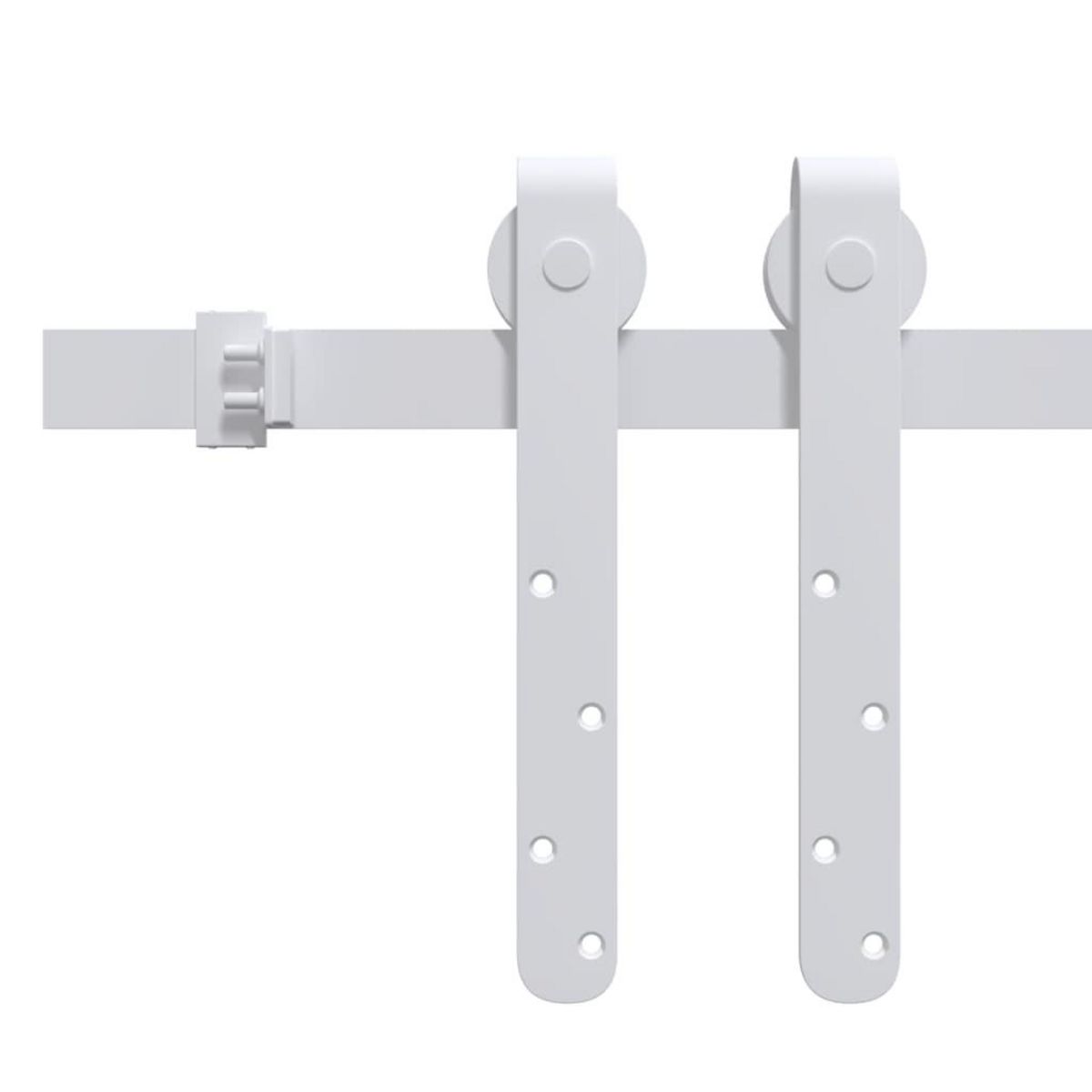 VIDAXL Kit mini de porte d'armoire coulissante Acier au carbone Blanc