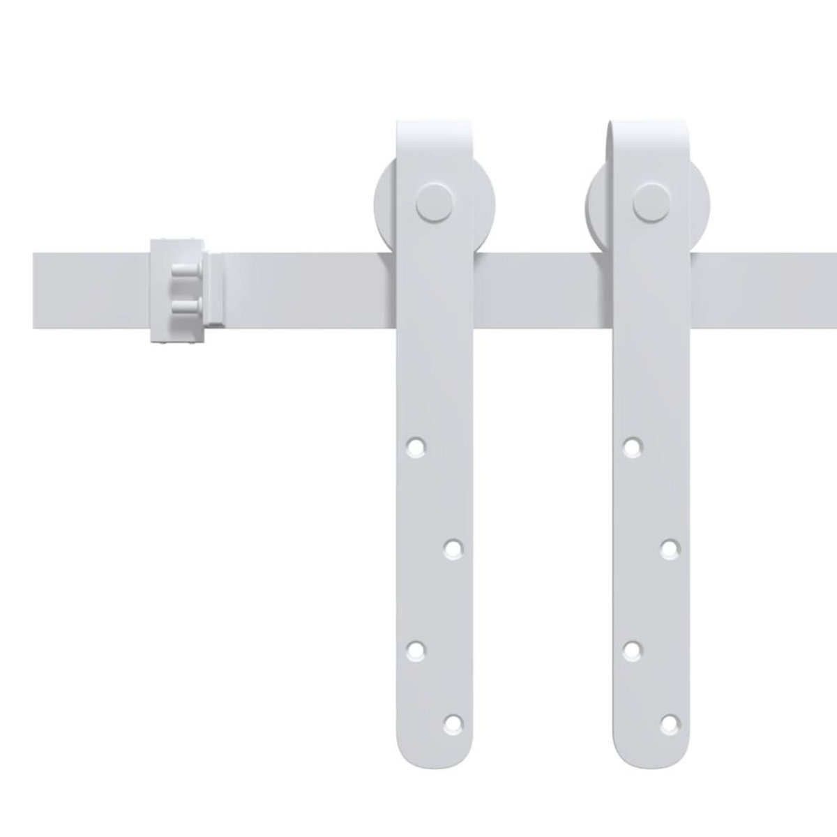 VIDAXL Kit mini de porte d'armoire coulissante Acier au carbone Blanc