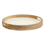 SECRET DE GOURMET Plateau de Service en Bois  Inaya  38cm Blanc