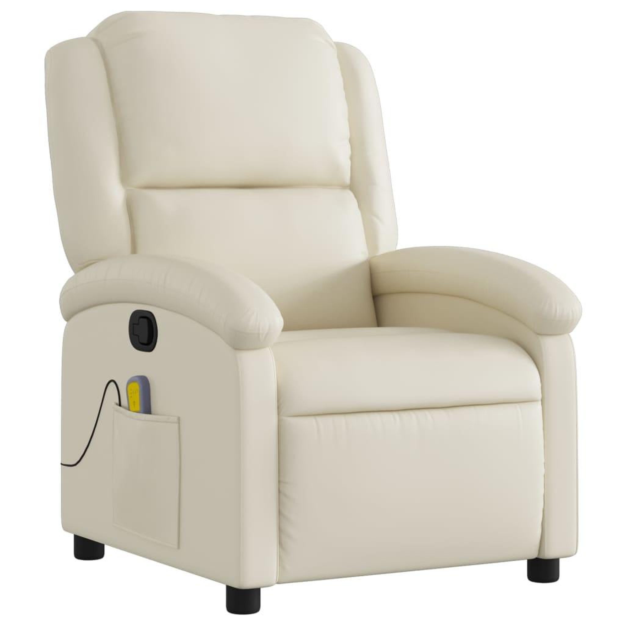 Voir la diapositive 3 : VIDAXL Fauteuil inclinable de massage Creme Similicuir