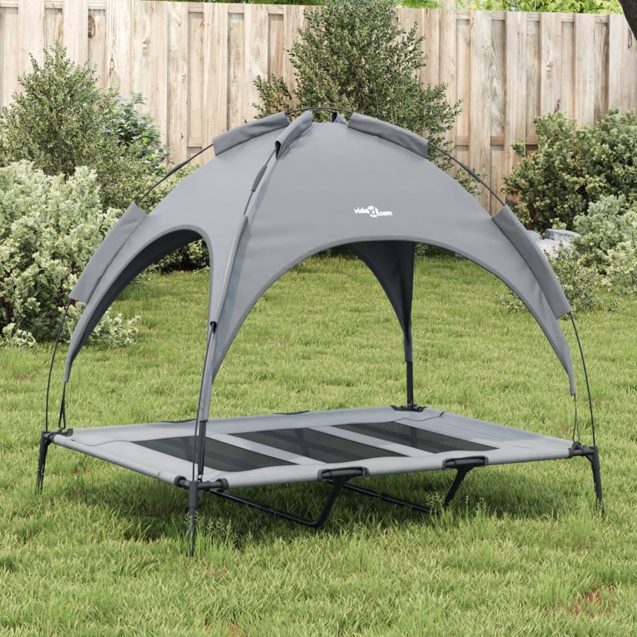 Voir la diapositive 3 : VIDAXL Lit pour chien avec auvent anthracite tissu Oxford et acier