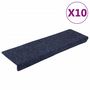 Voir la diapositive 2 : VIDAXL Tapis de marches d'escalier 10 pcs 65x21x4 cm Aiguillete