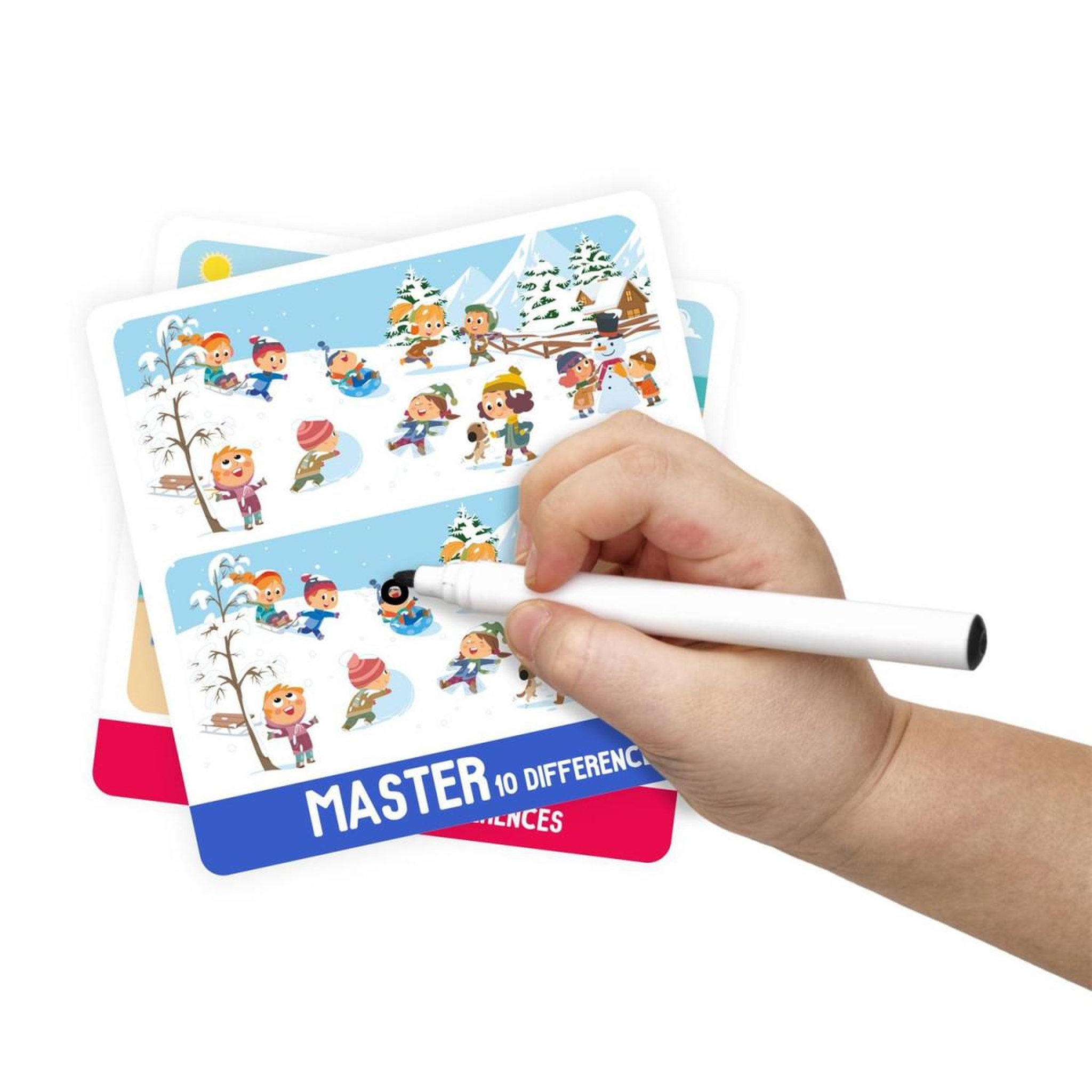 Voir la diapositive 5 : Jeux 2 momes Jeu de cartes  différences  15cm multicolore