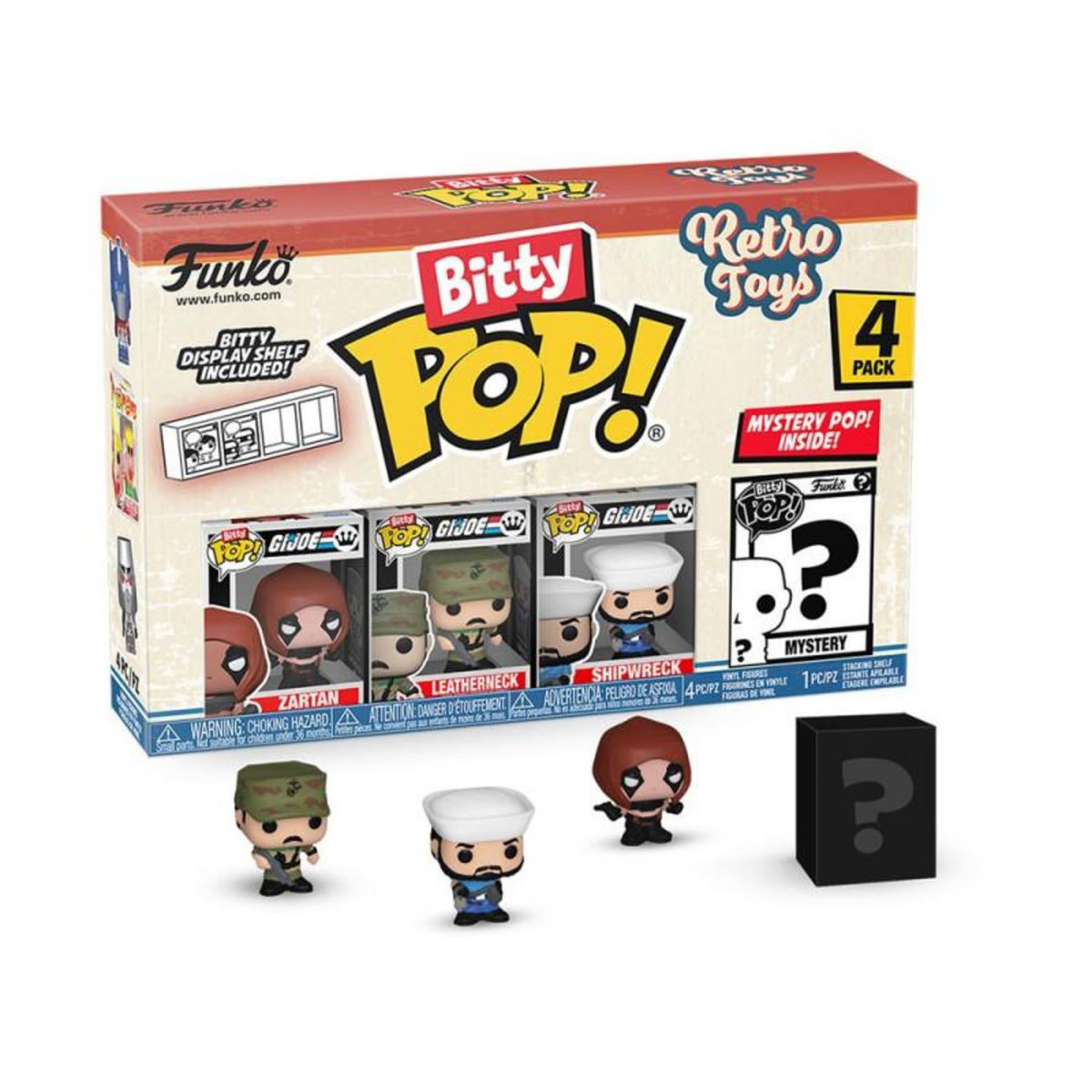 Funko Pack 4 Figurines Funko Bitty Pop Retro Toys GI Joe