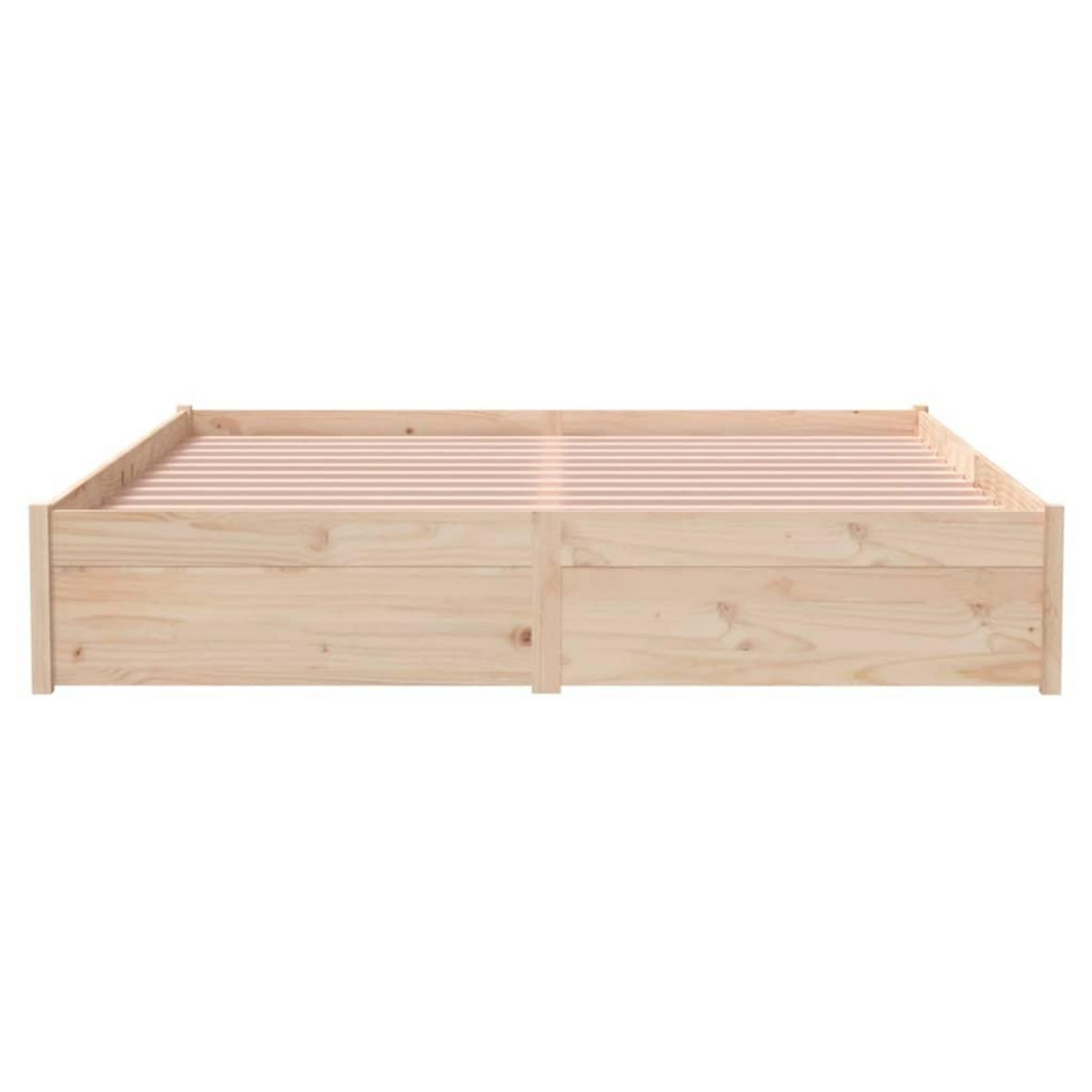 VIDAXL Cadre de lit sans matelas bois massif 160x200 cm