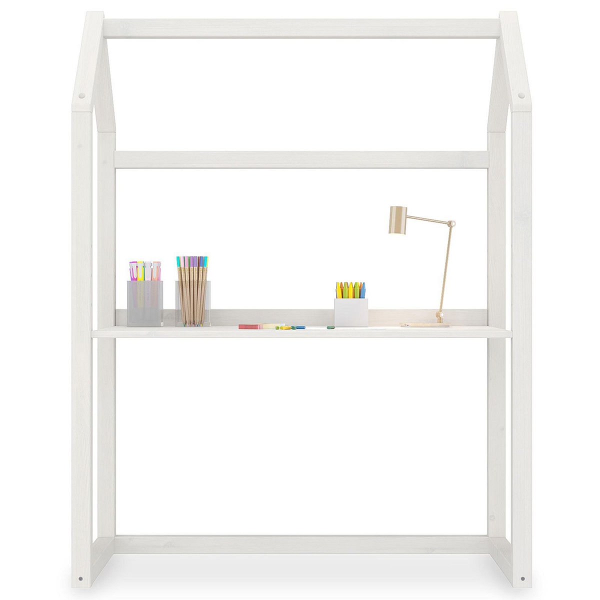 IDIMEX Bureau enfant évolutif TINA en forme de maison, en pin massif