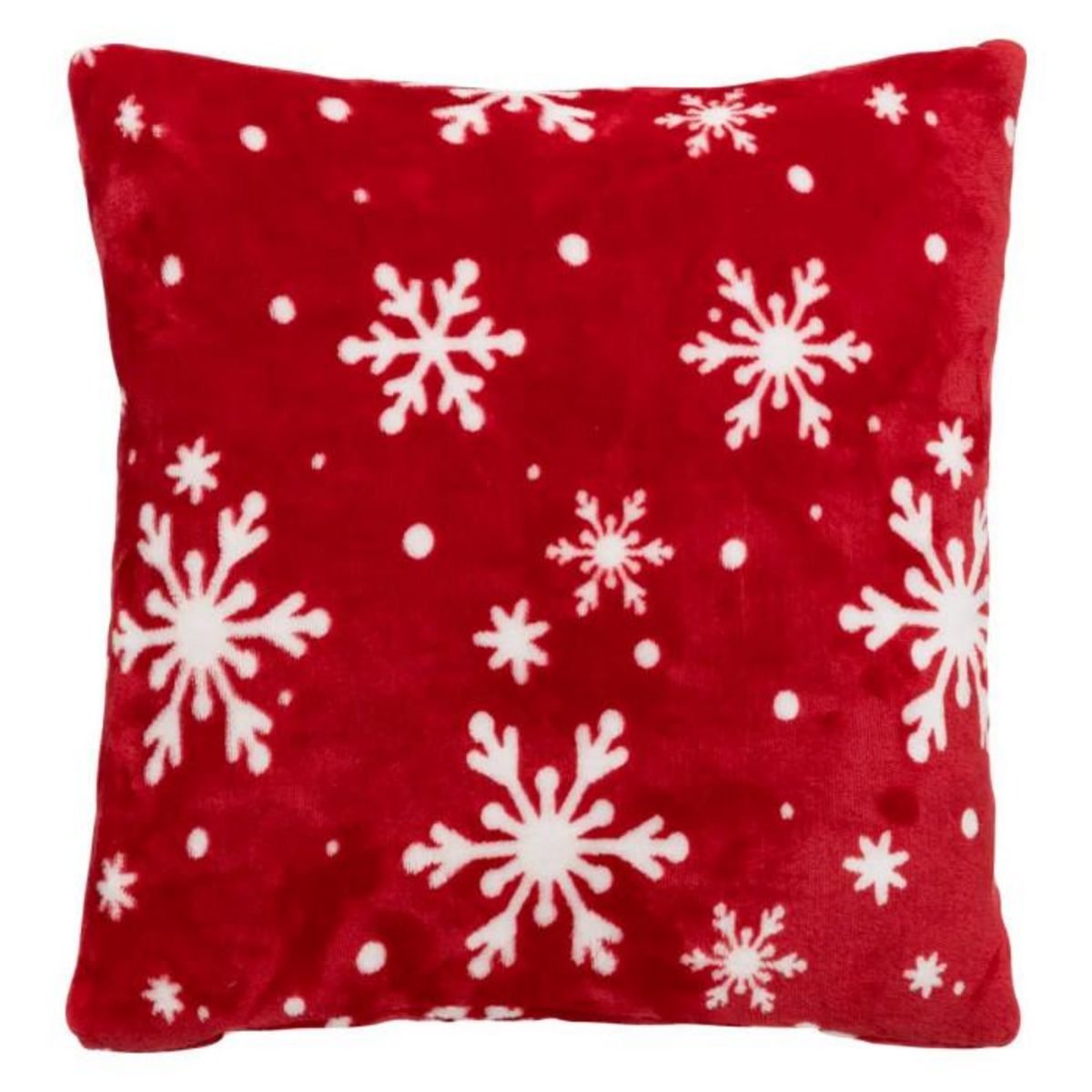 ATMOSPHERA Coussin Déco de Noël  Flocons  40x40cm Rouge
