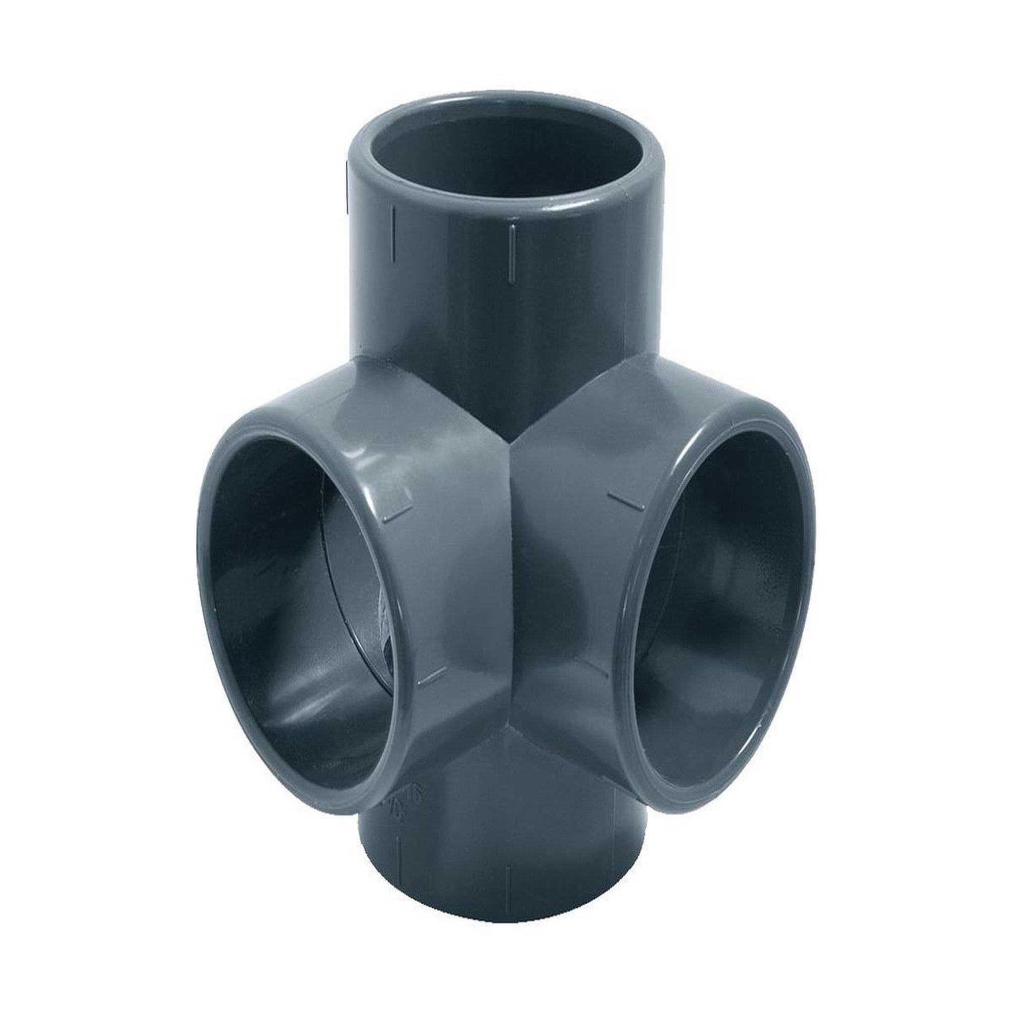 Voir la diapositive 2 : JARDIDECO Té 4 voies pvc pression 90° ø 50 mm - fitt