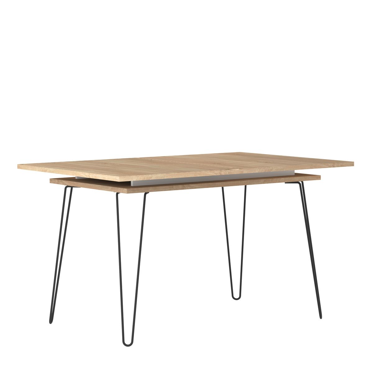 Table de salle à manger extensible pieds métal épingles L134/174cm SMITH