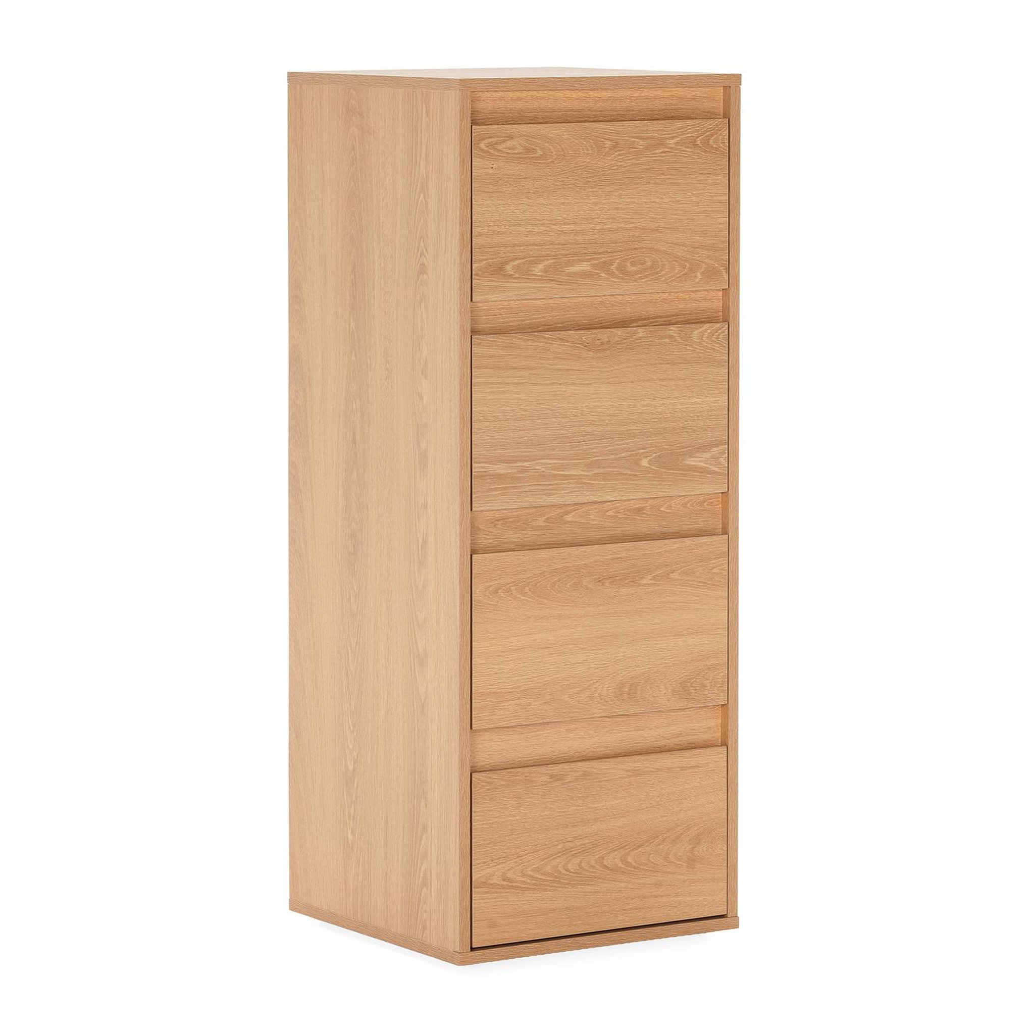 VS VENTA-STOCK Commode haute Tori 4 tiroirs effet Chêne