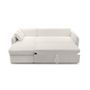 Voir la diapositive 3 : BEST MOBILIER Pocatello - canapé d'angle réversible 4 places - convertible avec coffre - en tissu bouclette