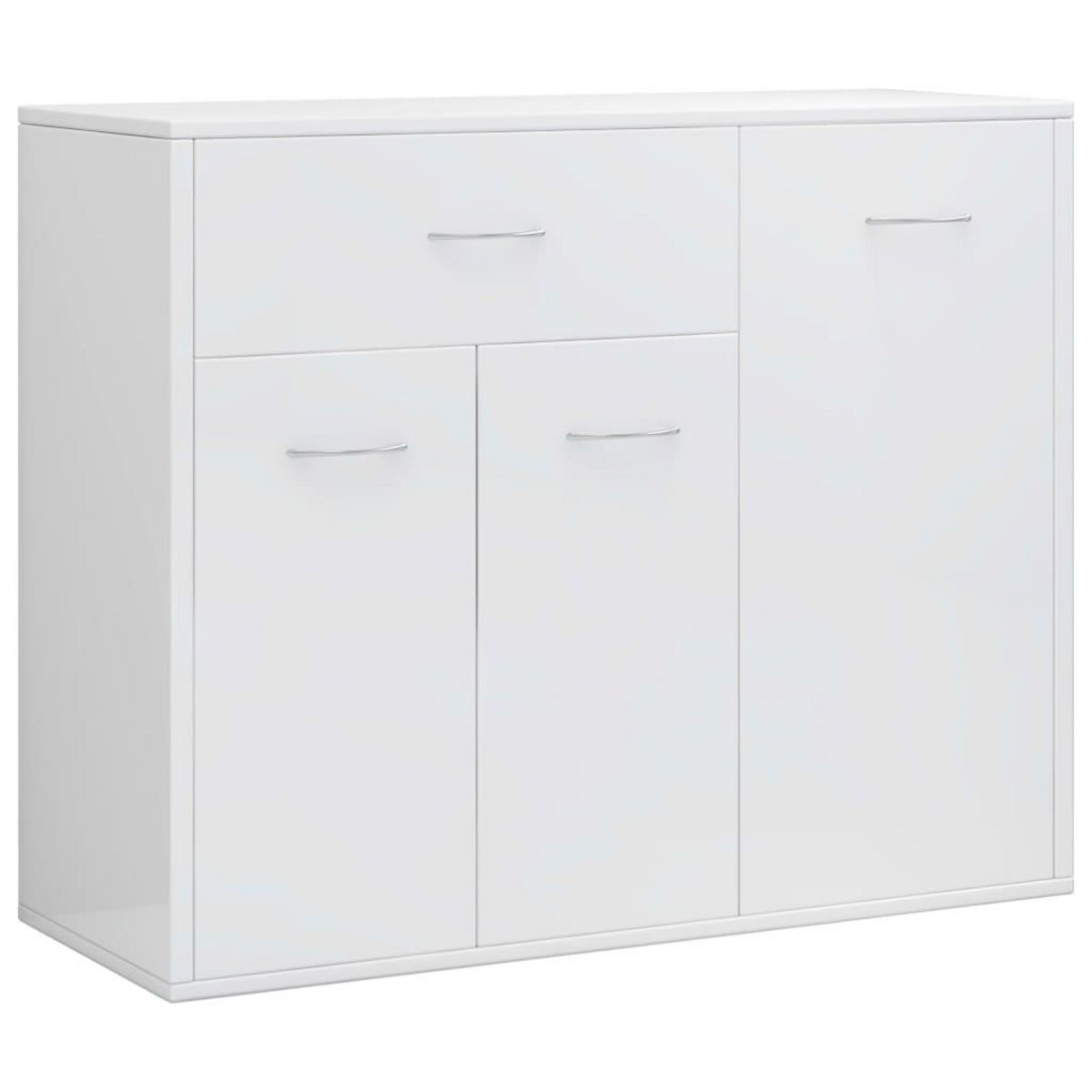 VIDAXL Buffet Blanc brillant 88x30x70 cm Bois d'ingenierie