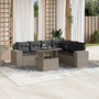 Voir la diapositive 1 : VIDAXL Salon de jardin avec coussins 7 pcs gris clair resine tressee