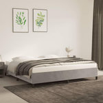 VIDAXL Cadre de lit sans matelas gris clair 200x200 cm velours