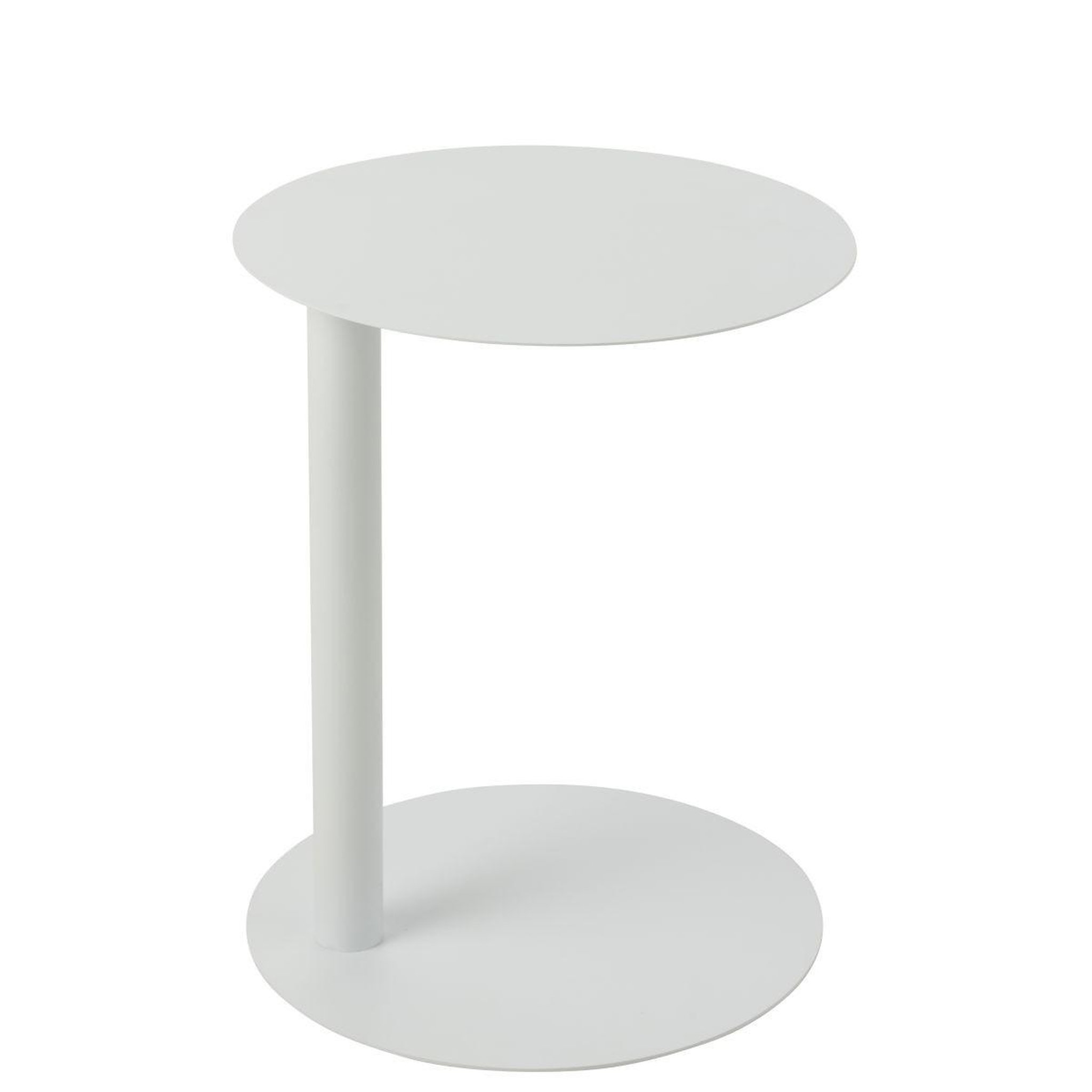 Voir la diapositive 4 : J-LINE Table d'appoint ronde en métal  reva  50cm blanc
