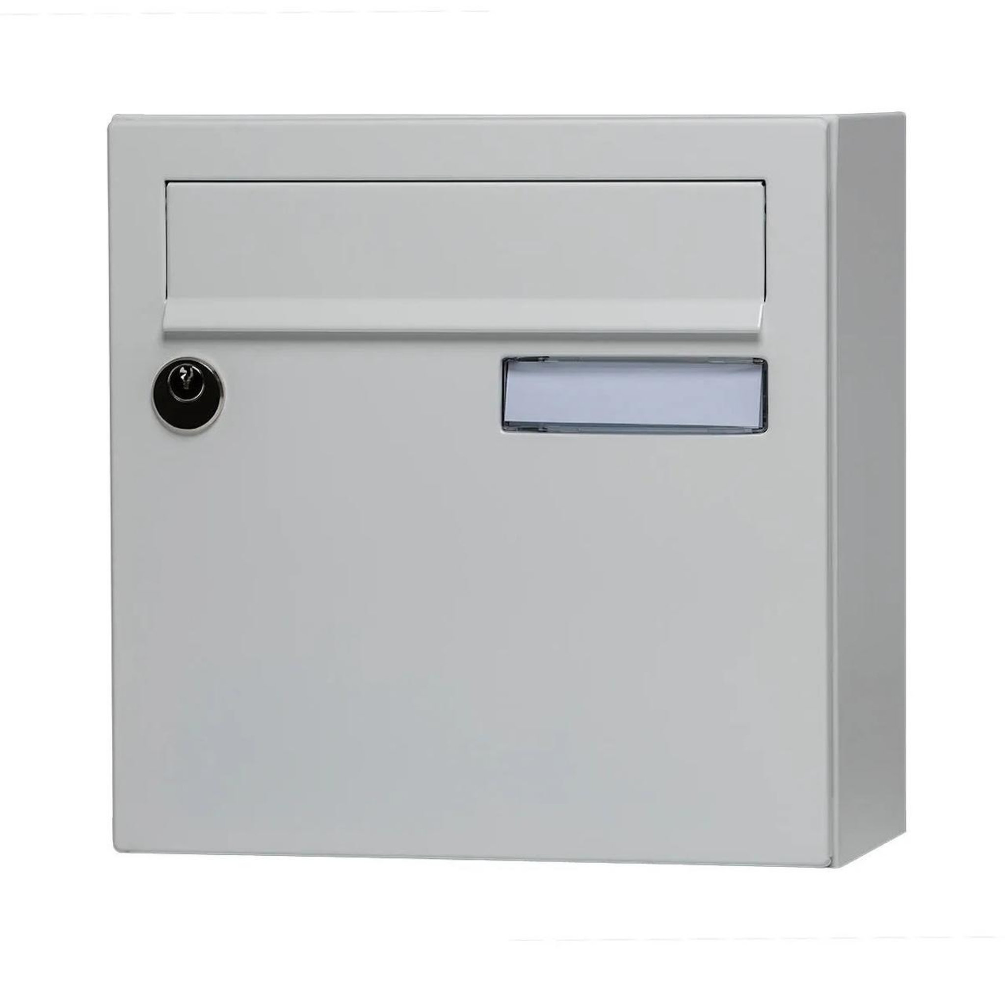 RENZ Boîte aux lettres compacte - 1 porte extérieur - Essentiel - acier blanc brillant