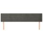 Voir la diapositive 3 : VIDAXL Tete de lit avec oreilles Gris fonce 163x16x78/88 cm Velours