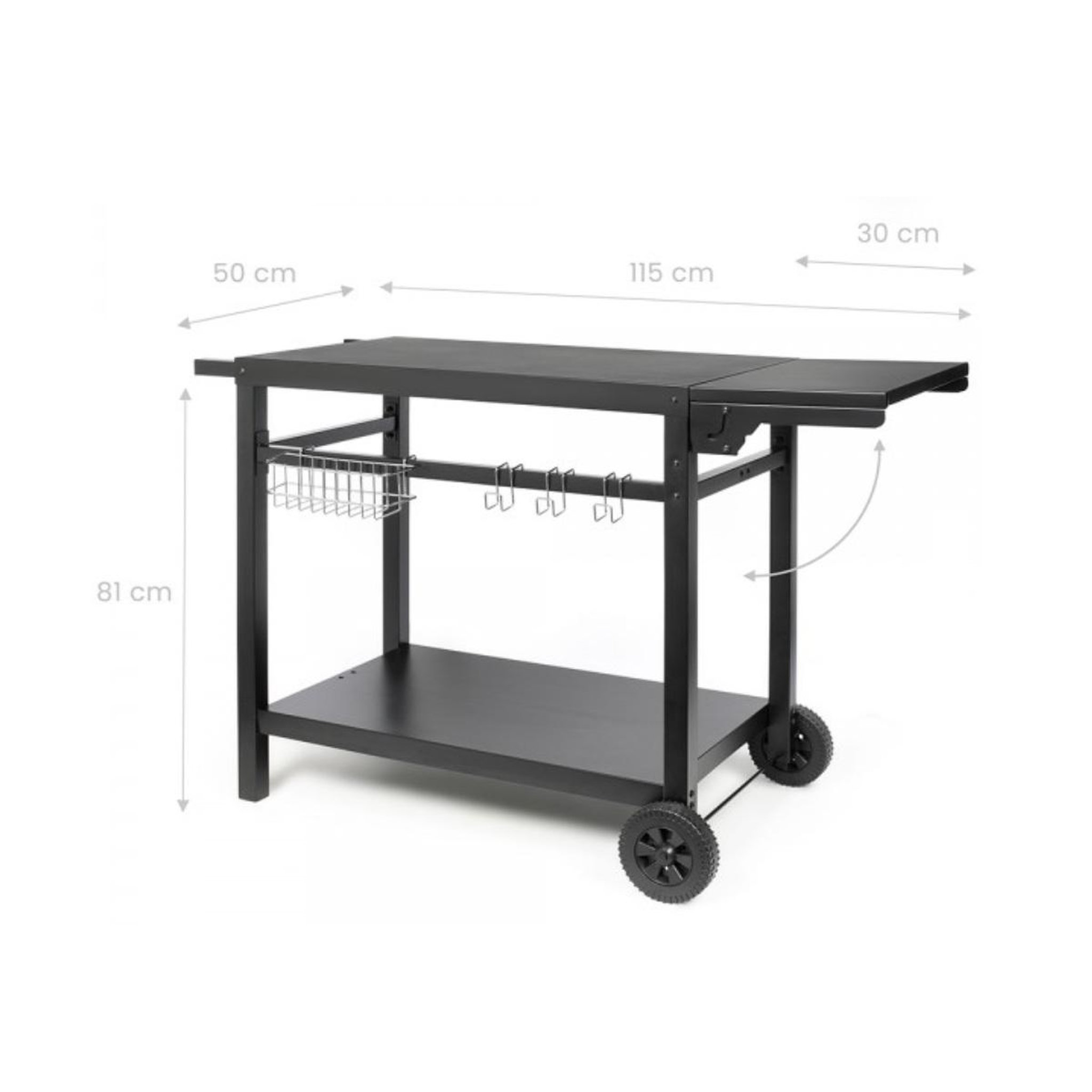 Voir la diapositive 4 : LIVOO Chariot pour plancha noir/métal - gs170n