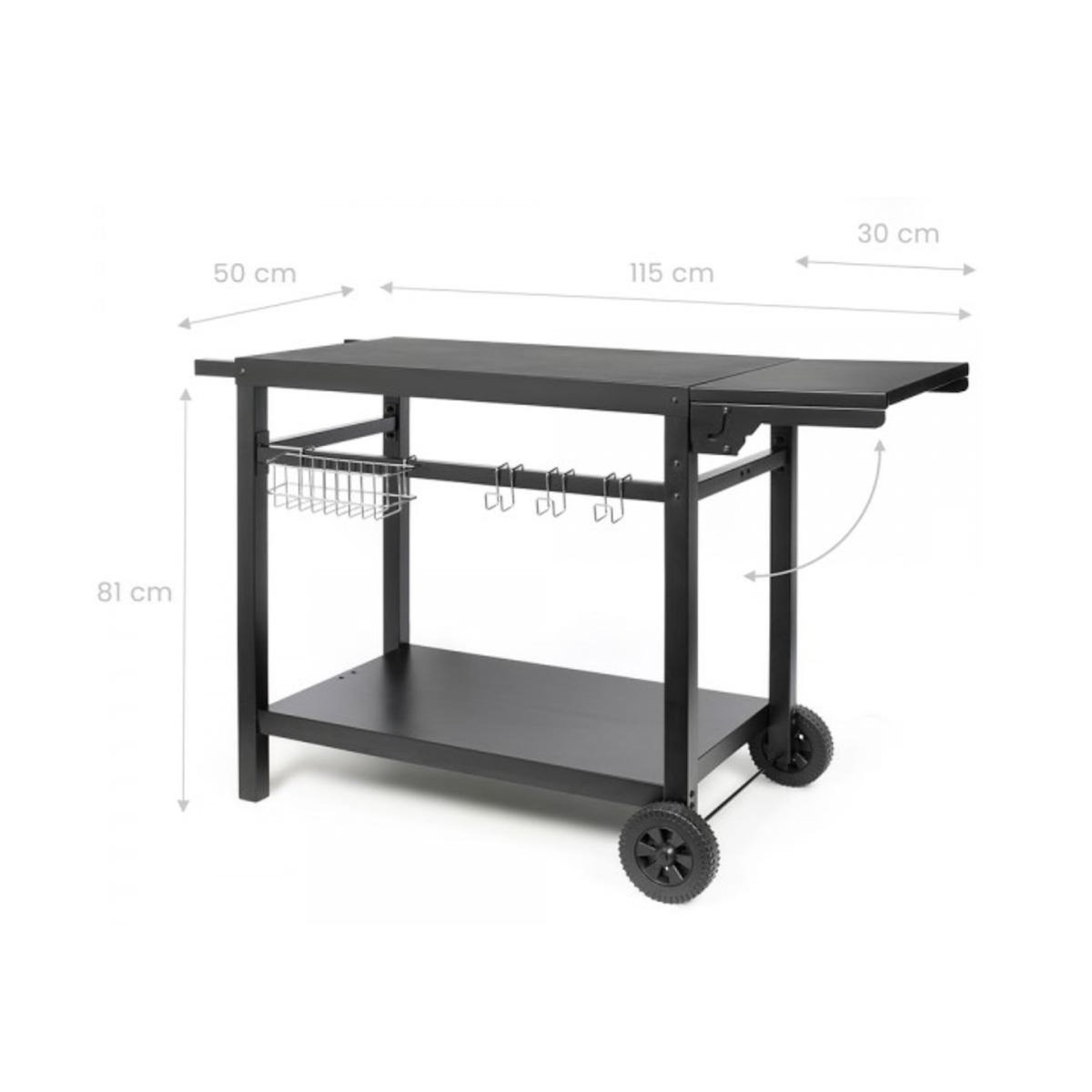 LIVOO Chariot pour plancha noir/métal - GS170N