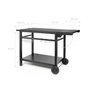 Voir la diapositive 4 : LIVOO Chariot pour plancha noir/métal - GS170N