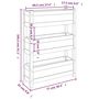 Voir la diapositive 6 : VIDAXL Jardiniere Gris 77x25x104,5 cm Bois massif de pin