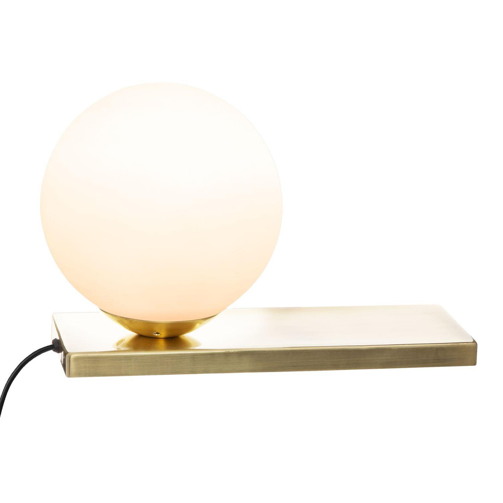 ATMOSPHERA Lampe boule à poser avec base doré - h. 17,5 cm