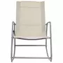 VIDAXL Chaise a bascule de jardin Creme 95x54x85 cm Textilene