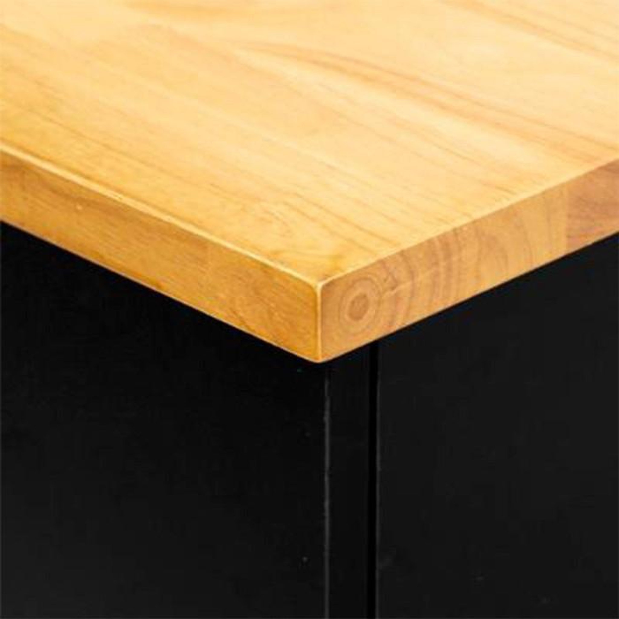 Voir la diapositive 6 : FIVE Ilot de cuisine  rangement  108cm naturel & noir