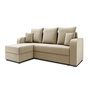 Voir la diapositive 2 : BEST MOBILIER Harvey - canapé d'angle réversible 4 places convertible avec coffre en velours