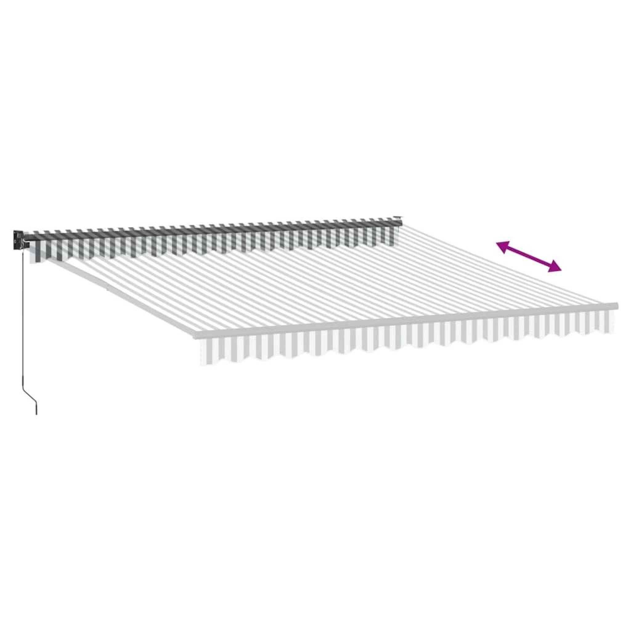 Voir la diapositive 5 : VIDAXL Auvent retractable anthracite et blanc 4x3 m tissu et aluminium