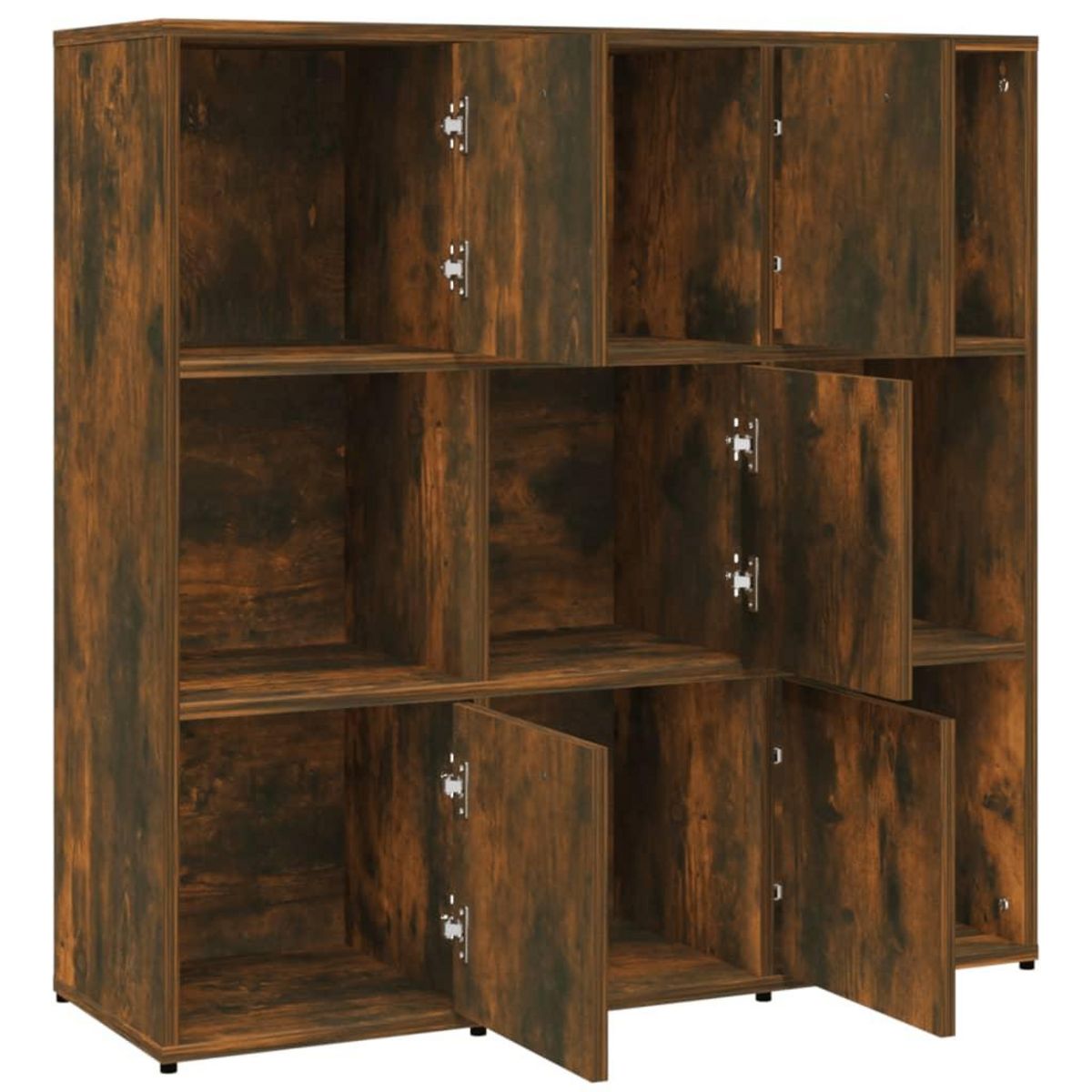 VIDAXL Bibliotheque Chene fume 90x30x90 cm Bois d'ingenierie