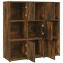 Voir la diapositive 5 : VIDAXL Bibliotheque Chene fume 90x30x90 cm Bois d'ingenierie