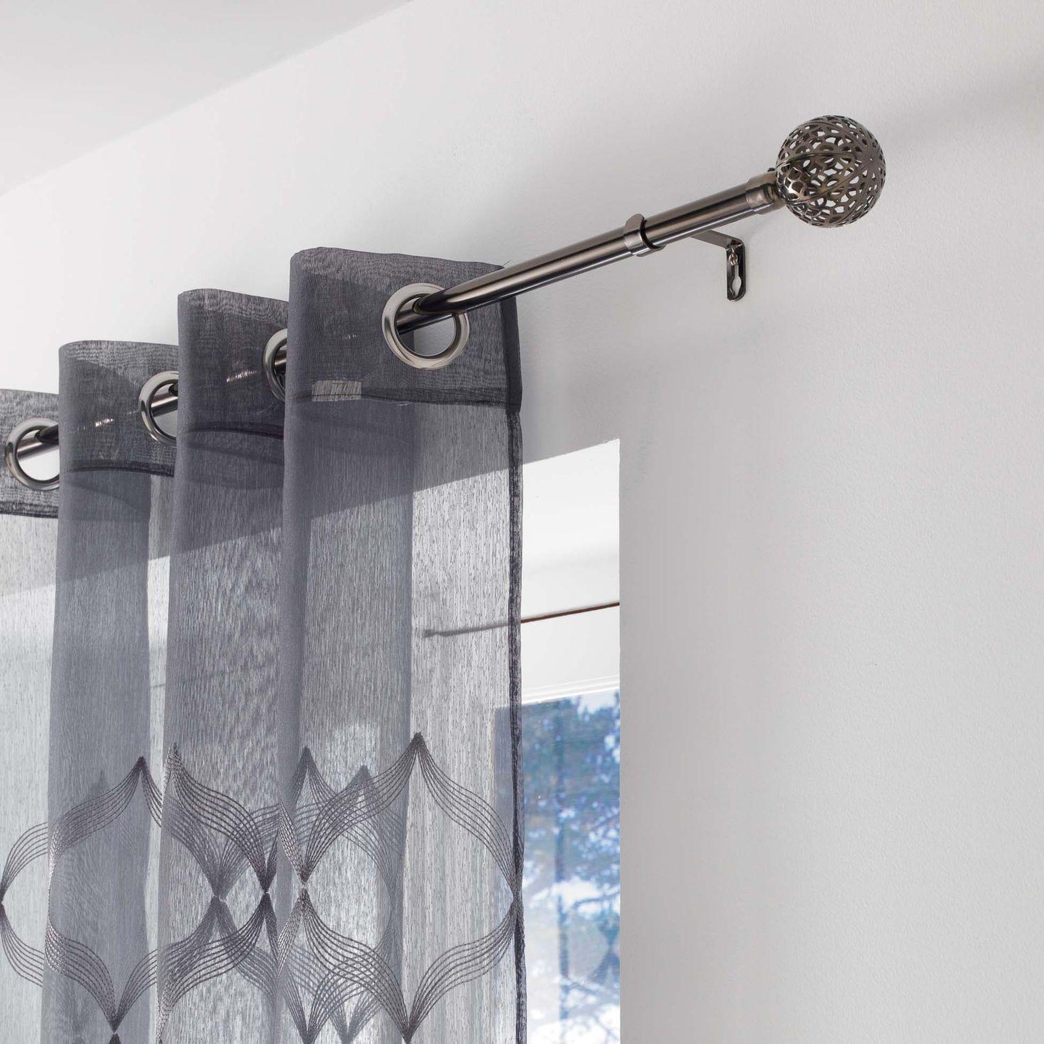 Voir la diapositive 2 : Douceur d'Intérieur Kit de tringle à rideaux extensible sphère - l120 /l210 cm - nickel