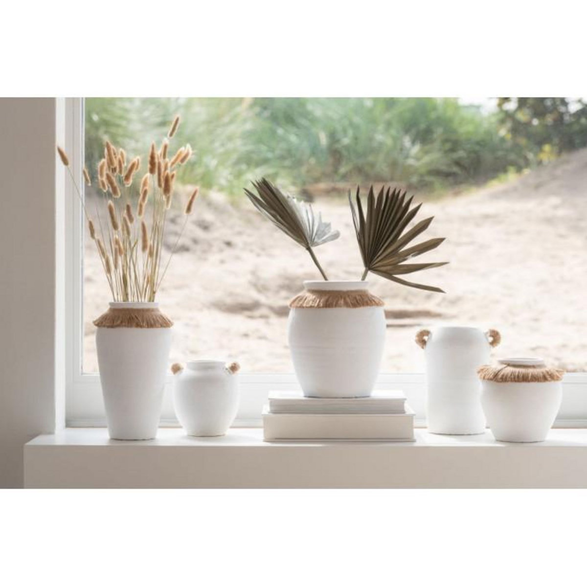 Paris Prix Vase Déco en Argile  Ibiza  26cm Blanc