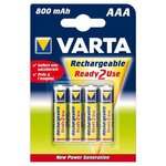 Varta Lot de 4 piles alcaline type hr03 1.2 volts rechargeables - 56703101404