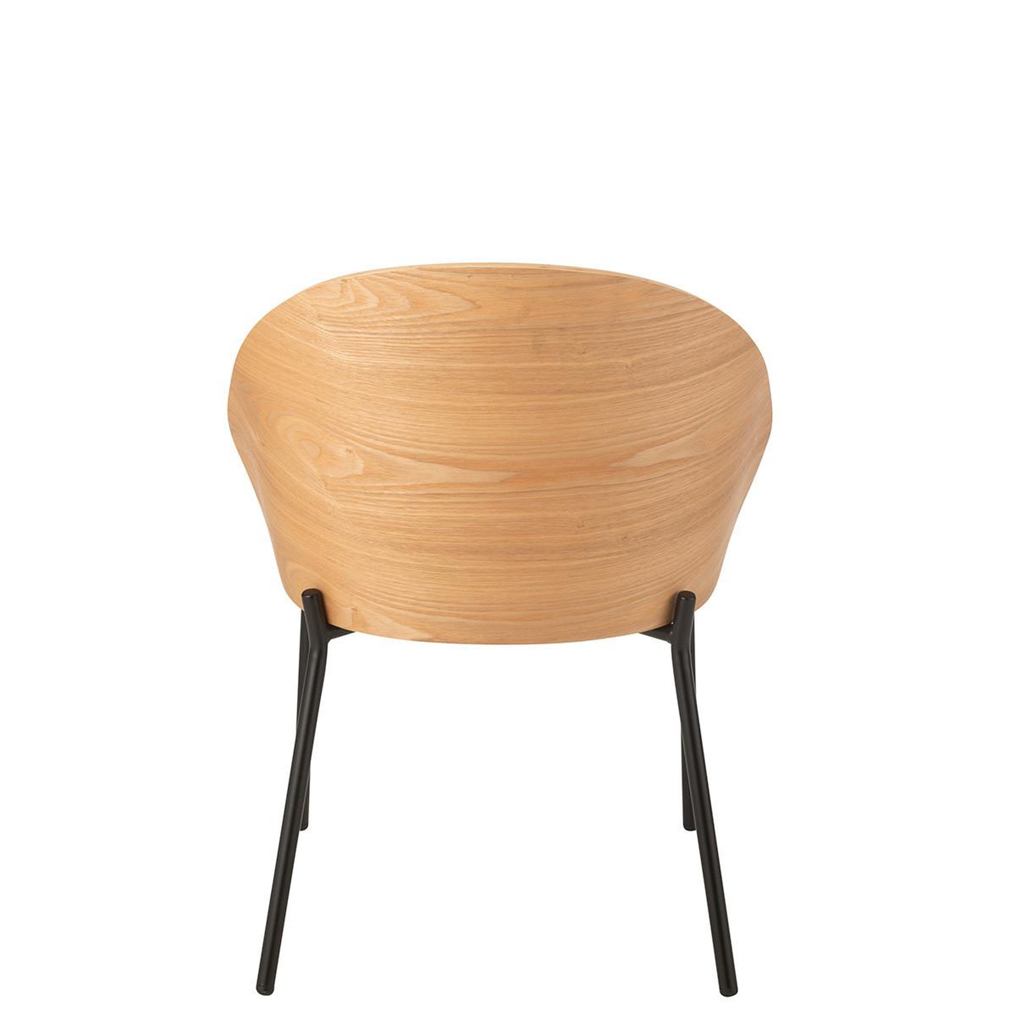 Voir la diapositive 4 : J-LINE Chaise design  lone  74cm naturel & beige