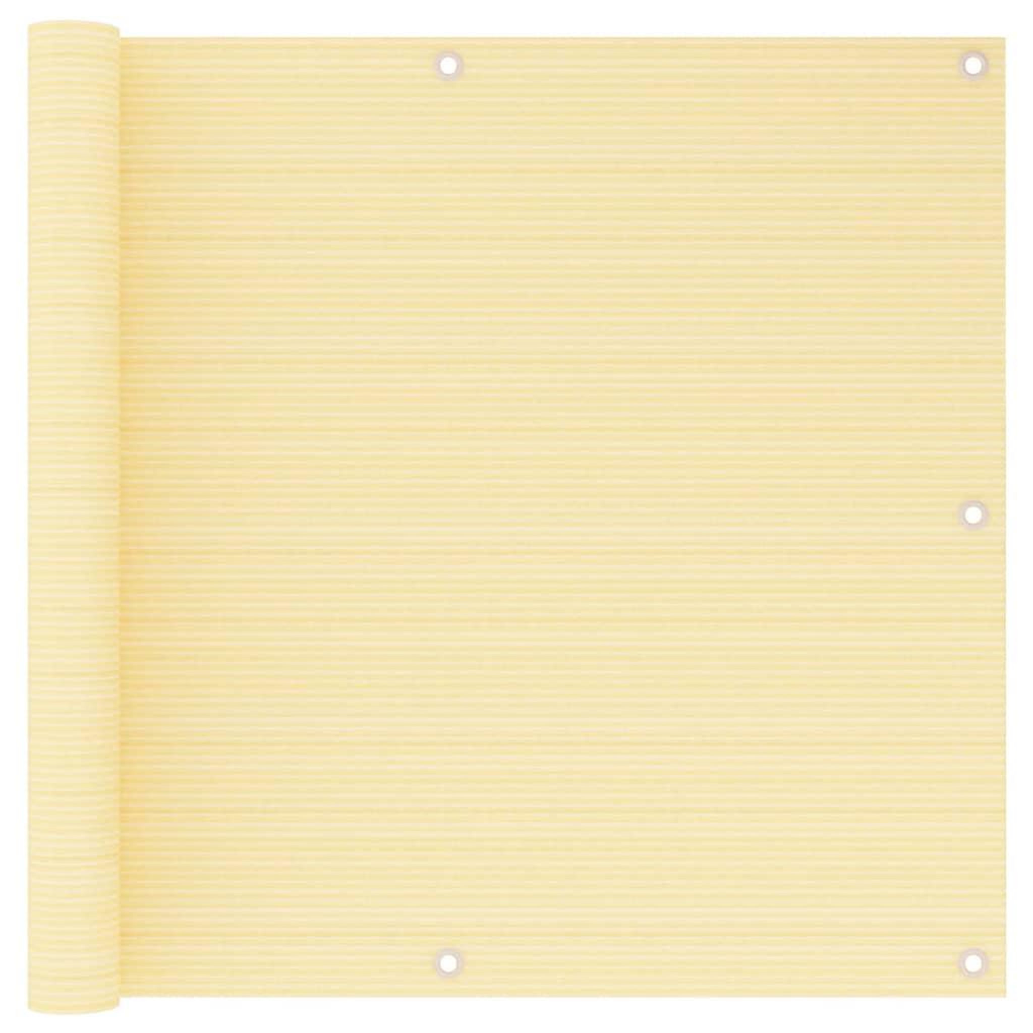 VIDAXL Ecran de balcon beige 90x500 cm pehd