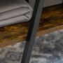 HOMCOM Table basse rectangulaire design industriel avec étagère acier noir panneaux aspect vieux bois veinage